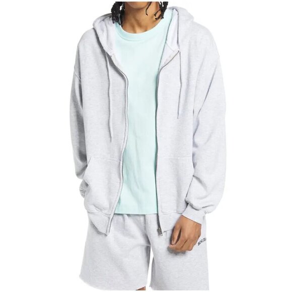 BDG URBAN OUTFITTERS Front Zip Hoodie in Grey Size Medium - Picture 1 of 7